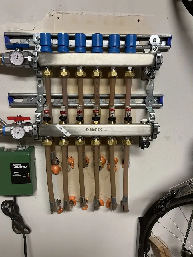 Plumber performing Gas Line Installation at a residential property in Brooklyn Center